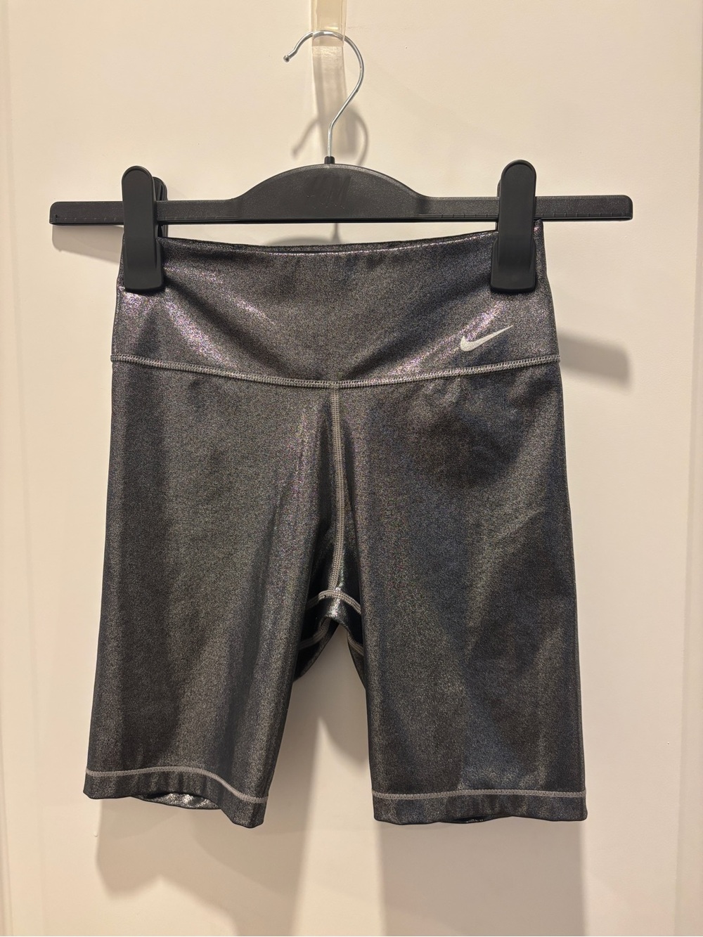 Nike Women’s Shimmery Charcoal High-Waist Bike Shorts